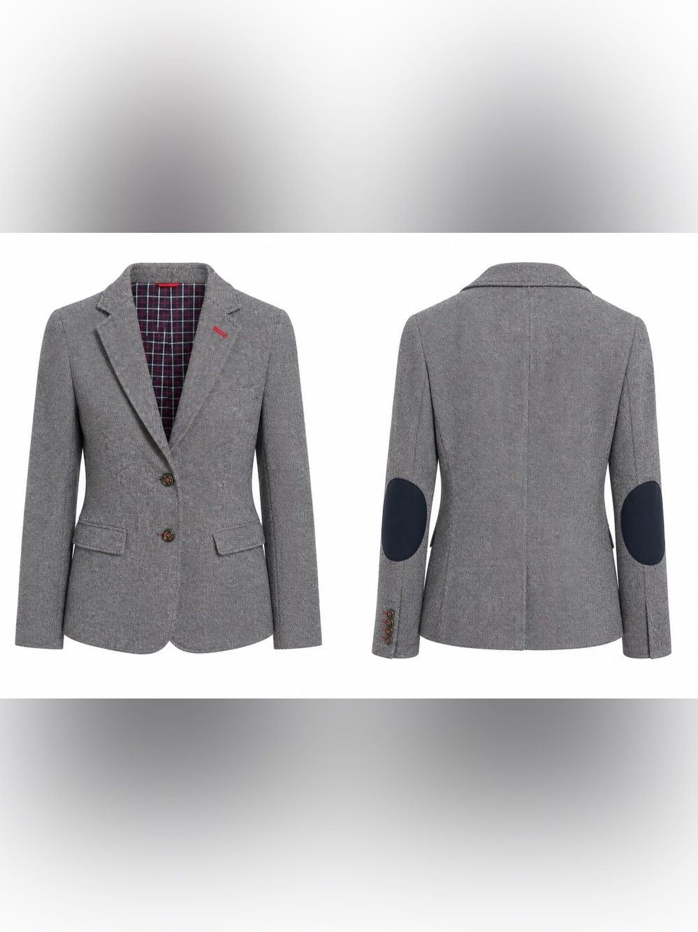 El ganso americana, Gray Wool formal WOMEN blazer jacket Us 4 Cotton Linning EUC